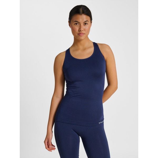Damski tank top Hummel hmltif top. Niebieskie koszulki sportowe damskie Hummel, l, bez wzorów, sportowe, bez kołnierzyka, bez ramiączek. Za 152.50 zł.