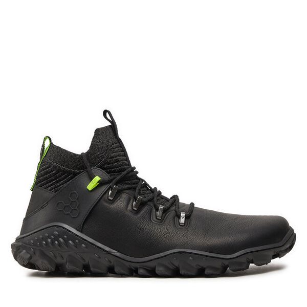 Trekkingi Vivo Barefoot. Czarne botki męskie Vivo Barefoot, bez wzorów, bez obcasa, bez zapięcia. Za 849.99 zł.