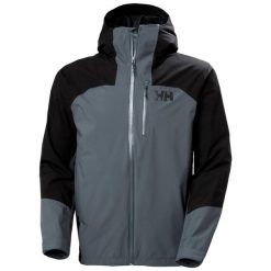 Kurtka narciarska Helly Hansen Loke 2L Shell. Czarne kurtki sportowe męskie Helly Hansen, na zimę, l, bez wzorów, bez kaptura, narciarskie. Za 913.50 zł.