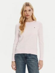 Tommy Hilfiger Sweter WW0WW44984 Różowy Regular Fit. Czerwone swetry nierozpinane damskie Tommy Hilfiger, s, bez wzorów, z syntetyku, bez kołnierzyka, bez ramiączek. Za 309.99 zł.