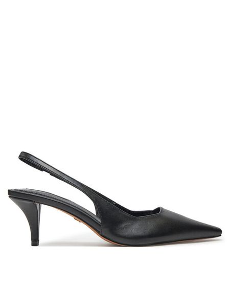 Nine West Czółenka WFA3377-1 Czarny. Czarne czółenka damskie Nine West, bez wzorów, ze skóry, bez obcasa, bez zapięcia. Za 149.99 zł.