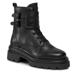 Trapery Tamaris. Czarne trapery damskie Tamaris, bez zapięcia. Za 619.99 zł.