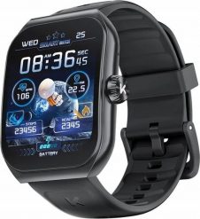Smartwatch Kumi KU7 Czarny (KU-KU7/BK). Czarne zegarki smartwatch Kumi, bez wzorów. Za 187.67 zł.