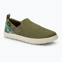 Trampki damskie Teva Voya Slip On. Zielone trampki i tenisówki damskie Teva, bez wzorów, bez zapięcia. Za 149.99 zł.