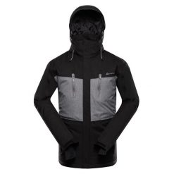 Kurtka narciarska męska Alpine Pro Comed. Czarne kurtki sportowe męskie Alpine Pro, l, bez wzorów, bez kaptura, narciarskie. W wyprzedaży za 399.00 zł.