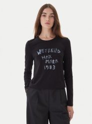 Weekend Max Mara Bluzka Renoir 2525946032 Czarny Regular Fit. Czarne bluzki damskie Weekend Max Mara, l, bez wzorów, z bawełny, bez kołnierzyka, bez ramiączek. Za 519.99 zł.