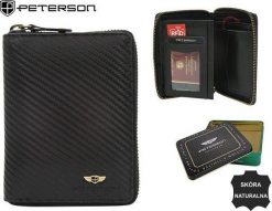 Peterson PETERSON PORTFEL MĘSKI SKÓRZANY PTN 340-CA-6655 czarny 301-Z R 2-1-1. Czarne portfele męskie Peterson, bez wzorów. Za 188.90 zł.