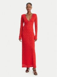 Bardot Sukienka koktajlowa Zenia 60239DB Czerwony Slim Fit. Czerwone sukienki damskie Bardot, bez wzorów, z syntetyku, wizytowe, bez kołnierzyka, bez ramiączek. Za 609.99 zł.