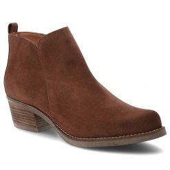 Brązowe Kowbojki Hee Stylowe Zamszowe Buty Damskie. Brązowe kozaki damskie Hee, na jesień, bez wzorów, z jeansu, bez obcasa, na obcasie, bez zapięcia. Za 365.99 zł.