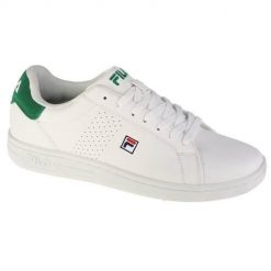 Buty do chodzenia męskie Fila Crosscourt 2 F. Białe buty sportowe męskie Fila, bez wzorów, z materiału, bez zapięcia, trekkingowe. Za 318.00 zł.