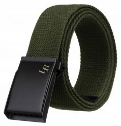Pasek parciany Loren BJ-B-1 khaki. Brązowe paski męskie Loren, z materiału, eleganckie. Za 19.99 zł.