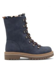 Jenny Fairy Trzewiki EVIE WS2911-06 Niebieski. Niebieskie botki damskie Jenny Fairy, bez wzorów, z syntetyku, bez obcasa, na płaskiej podeszwie, bez zapięcia. Za 129.99 zł.