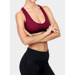Stanik sportowy Sensor Merino DF Bra. Fioletowe bielizna sportowa damska Sensor, m, bez wzorów. Za 116.99 zł.