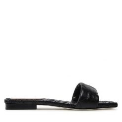 Klapki Pollini. Czarne klapki damskie Pollini, bez wzorów, bez obcasa, bez zapięcia. Za 1,269.00 zł.