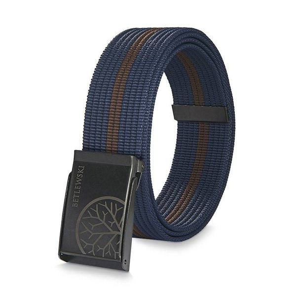 Pasek parciany BETLEWSKI PRC-08_GR-3 L granatowy. Niebieskie paski męskie Betlewski, z materiału. Za 34.99 zł.