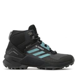 Trekkingi adidas. Czarne obuwie trekkingowe damskie Adidas, z gore-texu, bez zapięcia. Za 559.99 zł.