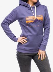 Bluza z kapturem damska Edelrid Spotter Hoody IV. Fioletowe bluzy damskie EDELRID, l, bez wzorów, z bawełny, klasyczne, bez ramiączek, z kapturem. Za 368.45 zł.