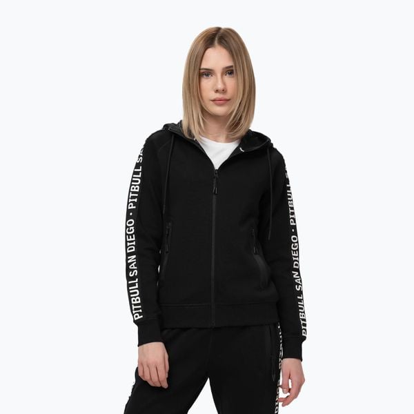 Bluza damska Pitbull Explory Tape Hooded Zip. Czarne bluzy damskie PITBULL, m, bez wzorów, z bawełny, bez ramiączek, bez kaptura. Za 239.99 zł.