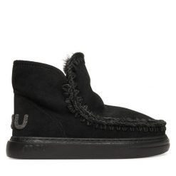 Śniegowce Mou. Czarne śniegowce damskie Mou, bez zapięcia. Za 1,139.00 zł.