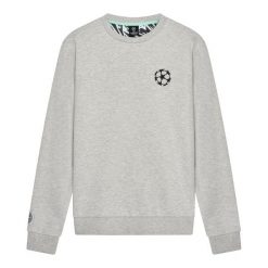 Champions League lifestyle bluza. Szare bluzy damskie CHAMPIONS LEAGUE, m, bez wzorów, z bawełny, sportowe, bez ramiączek, bez kaptura. Za 199.99 zł.