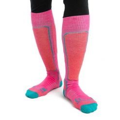 Skarpety Narciarskie Damskie Icebreaker Ski+ Medium OTC. Czerwone skarpetki damskie Icebreaker, bez wzorów, z wełny. Za 124.99 zł.