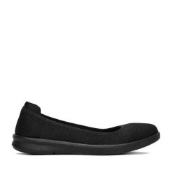 Baleriny JENNY. Czarne balerinki damskie Jenny, bez wzorów, bez obcasa, bez zapięcia. Za 79.99 zł.