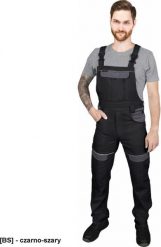 CORTON-B - Spodnie ochronne ogrodniczki CORTON, tkane 100% bawełna 260 g/m2 6 kieszeni elementy odlaskowe - czarno-szary 66. Brązowe spodnie sportowe męskie Reis, m, bez wzorów, z bawełny. Za 215.25 zł.