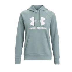 Bluza Damska Z Kapturem Sportowa Under Armour Rival Fleece Big Logo Hdy. Zielone bluzy damskie Under Armour, m, bez wzorów, z bawełny, sportowe, bez ramiączek, z kapturem. Za 281.05 zł.