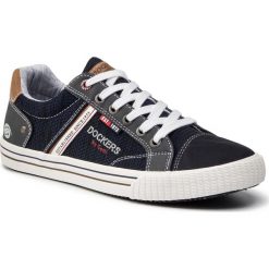 Tenisówki DOCKERS - 44AY002-617669 Navy/Multi/Navy. Niebieskie trampki męskie DOCKERS, bez wzorów, z gumy, bez zapięcia. W wyprzedaży za 139.00 zł.