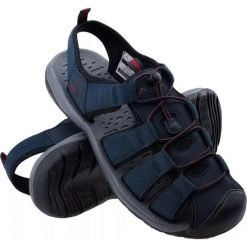 Buty sandały trekkingowe męskie Elbrus Keniser. Niebieskie buty zimowe męskie ELBRUS, bez wzorów, bez obcasa, bez zapięcia. Za 199.08 zł.