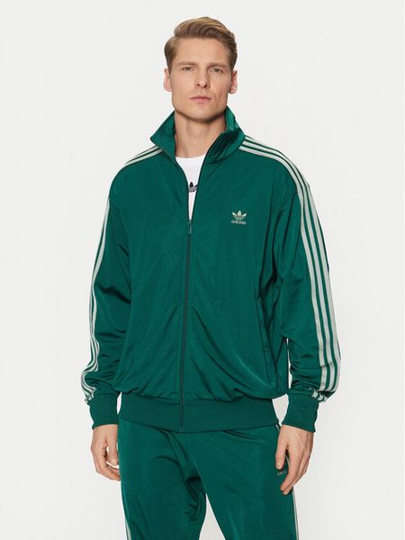 Adidas Bluza adicolor Classics Firebird JP2543 Zielony Loose Fit. Zielone bluzy męskie Adidas, m, bez wzorów, z syntetyku, bez ramiączek, bez kaptura. Za 219.99 zł.