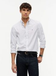 Tommy Hilfiger koszula codzienna Mężczyźni Regular Fit Bawełna (100%) biały, L. Białe koszule męskie Tommy Hilfiger, l, bez wzorów, z bawełny, eleganckie, bez kołnierzyka, bez ramiączek. Za 329.95 zł.