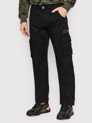 Alpha Industries Spodnie materiałowe Jet 101212 Czarny Straight Fit. Czarne spodnie materiałowe męskie Alpha Industries, bez wzorów, z bawełny. Za 279.99 zł.