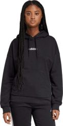 Adidas Bluza damska adidas Essentials Linear French Terry Hoodie czarna JV7841 XL. Czarne bluzy damskie Adidas, xl, bez wzorów, bez ramiączek, bez kaptura. Za 279.27 zł.