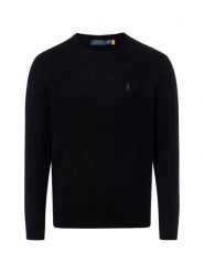 Polo Ralph Lauren sweter z dzianiny z zawartością kaszmiru Mężczyźni Kaszmir czarny, XL. Czarne swetry męskie Polo Ralph Lauren, m, bez wzorów, z dzianiny, klasyczne, bez kołnierzyka, bez ramiączek. Za 1,199.95 zł.