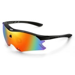 Okulary przeciwsłoneczne UV400 AntiUV Wiatroszczelne Czarne / Soczewki Kolorowe. Czarne okulary przeciwsłoneczne damskie WEST BIKING. Za 71.60 zł.