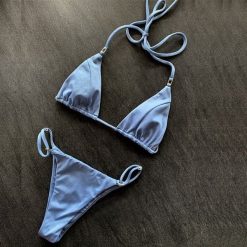 Bikini trójkątne wiązane szybkoschnące na plażę Taesuk. Bikini Intica, m, bez wzorów. Za 139.00 zł.