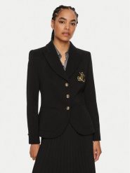 Luisa Spagnoli Marynarka Merilu 541287 Czarny Slim Fit. Czarne marynarki i żakiety damskie Luisa Spagnoli, bez wzorów, z wełny, bez kołnierzyka, bez ramiączek. Za 1,209.00 zł.