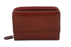 Portfel skórzany BARBERINI'S brązowy 8116-6. Brązowe portfele damskie Barberinis, ze skóry. Za 149.99 zł.