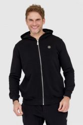 PHILIPP PLEIN Czarna rozpinana bluza męska hexagon z kapturem. Czarne bluzy męskie Philipp Plein, l, bez wzorów, bez ramiączek, z kapturem. W wyprzedaży za 1,999.99 zł.