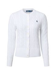 Polo Ralph Lauren Kardigan damski Kobiety Bawełna biały jednolity, XL. Białe kardigany damskie Polo Ralph Lauren, xl, bez wzorów, z bawełny, eleganckie, bez kołnierzyka. Za 1,099.95 zł.
