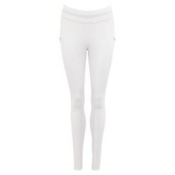 Damskie silikonowe legginsy jeździeckie z pełną przyczepnością ANKY Tournament. Białe legginsy damskie ANKY TECHNICAL CASUALS, bez wzorów, z elastanu. Za 550.00 zł.