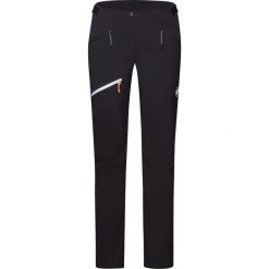 Spodnie softshell damskie Mammut Taiss SO. Czarne spodnie sportowe damskie Mammut, bez wzorów, z softshellu, sportowe, trekkingowe. Za 679.99 zł.
