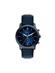 Fossil Zegarek Neutra FS6168 Granatowy. Niebieskie, analogowe zegarki męskie FOSSIL, bez wzorów, ze skóry. Za 879.99 zł.