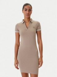 Guess Sukienka codzienna V6RK02 Z4692 Beżowy Slim Fit. Brązowe sukienki damskie Guess, na co dzień, s, z aplikacjami, z syntetyku, bez kołnierzyka, bez ramiączek, proste. Za 329.99 zł.