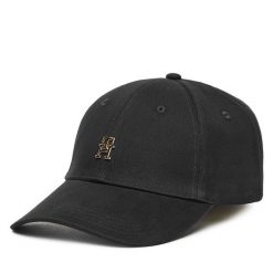 Czapka z daszkiem Tommy Hilfiger. Czarne czapki damskie Tommy Hilfiger, bez wzorów. Za 149.99 zł.