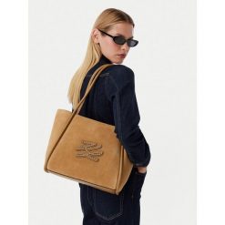 Torebka KARL LAGERFELD. Brązowe shopperki damskie KARL LAGERFELD, bez wzorów, bez dodatków. Za 1,399.00 zł.