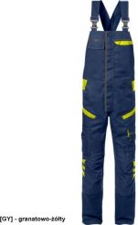 Reis Męskie spodnie ochronne ogrodniczki kieszeń klatka piersiowa na nakolanniki boczne tylne odblaski wytrzymały materiał Cordura STFP 60. Brązowe spodnie sportowe męskie Reis, m, bez wzorów, z materiału. Za 407.11 zł.