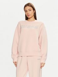 Guess Bluza V4BQ15 K7UW2 Różowy Regular Fit. Czerwone bluzy damskie Guess, xl, z aplikacjami, z wiskozy, bez ramiączek, bez kaptura. Za 219.99 zł.