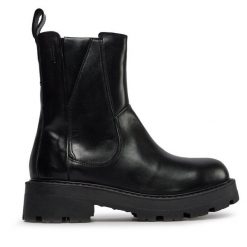 Botki Vagabond Shoemakers. Czarne botki damskie Vagabond Shoemakers, bez wzorów, bez obcasa, na płaskiej podeszwie, bez zapięcia. Za 819.99 zł.